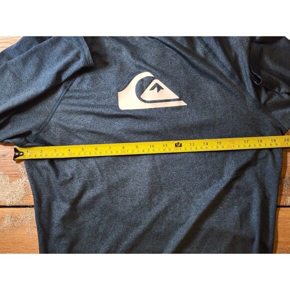 Quiksilver Surf Logo Shirt XL – Blue Long Sleeve Performance Rashguard - Picture 6 of 11